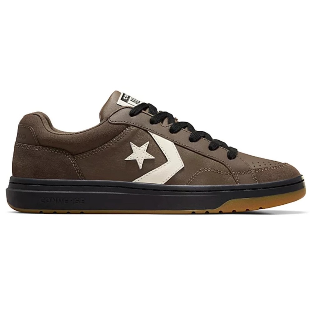 Converse Pro Blaze Classic Smoke Brown Leather Sneakers Unisex M 9.5 W 11 EUC - Picture 2 of 5